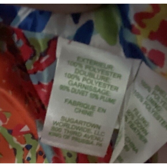 Lilly Pulitzer Vest Womens Small Pink Down Full Zip Allie Packable Vest - Picture 10 of 10